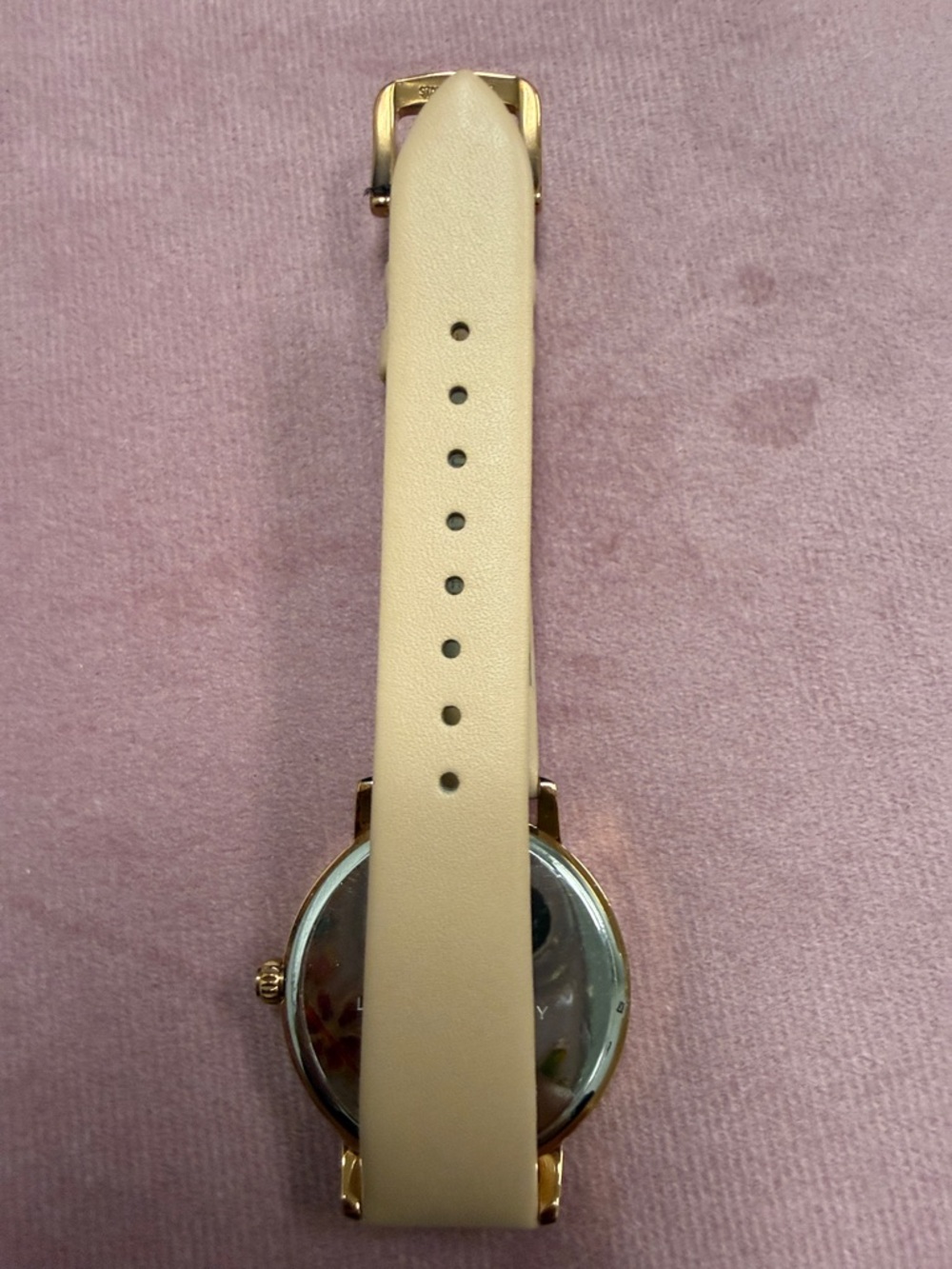 kate spade Gold-Tone Watch with White Heart Dial and Cream Strap - Picture 3 of 7